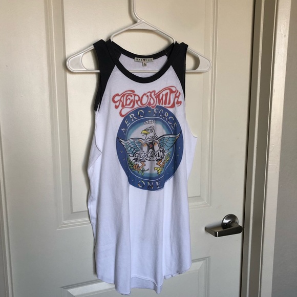 Junk Food Clothing Aerosmith Muscle Tee - Black and White - Picture 2 of 4